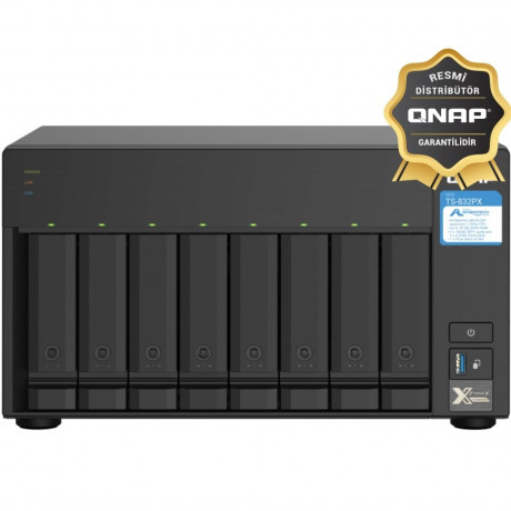 QNAP TS-832PX-4G 8 YUVALI 4GB NAS DEPOLAMA ÜNİTESİ (Resmi Distribütör Garantili)