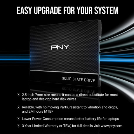 PNY CS900 500GB 535/500MB/s 2,5